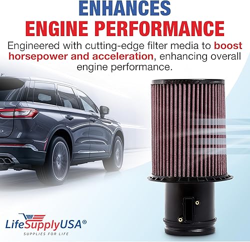 Miniatura 3 de Reemplazo del filtro de aire del motor E-0669 lavablereutilizable compatible con Audi R8 2009-2015 y Lamborghini Gallardo LP550-2, LP560-4 y LP570-4
