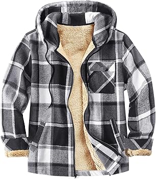 Amazon.com: COOFANDY Men's Plaid Flannel Shirt Jacket Lightweight