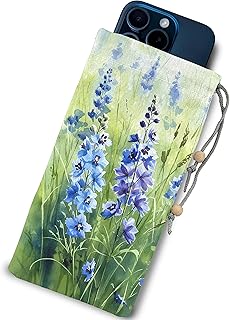 EMF Shield Sleeve for Cell Phone Reduce Signal Anti-EMP Pouch Against Radiation, EMF, 5G, RFID Blocking 4x8 Inch Lavender Phone Sleeve Bags