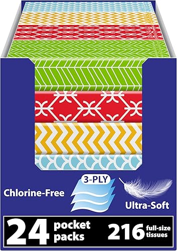 Funwares Paquetes de pañuelos faciales de viaje blancos, sin blanqueador, sin cloro, pañuelos de bolsillo compactos para automóvil, bolso, escuela,