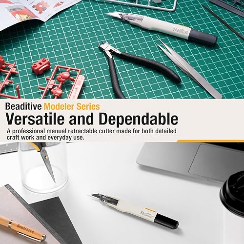Miniatura 5 de Beaditive Cuchillo para manualidades con detalles de alta precisión, cuchillo utilitario de hoja de 30 grados, arte, manualidades, fabricación de