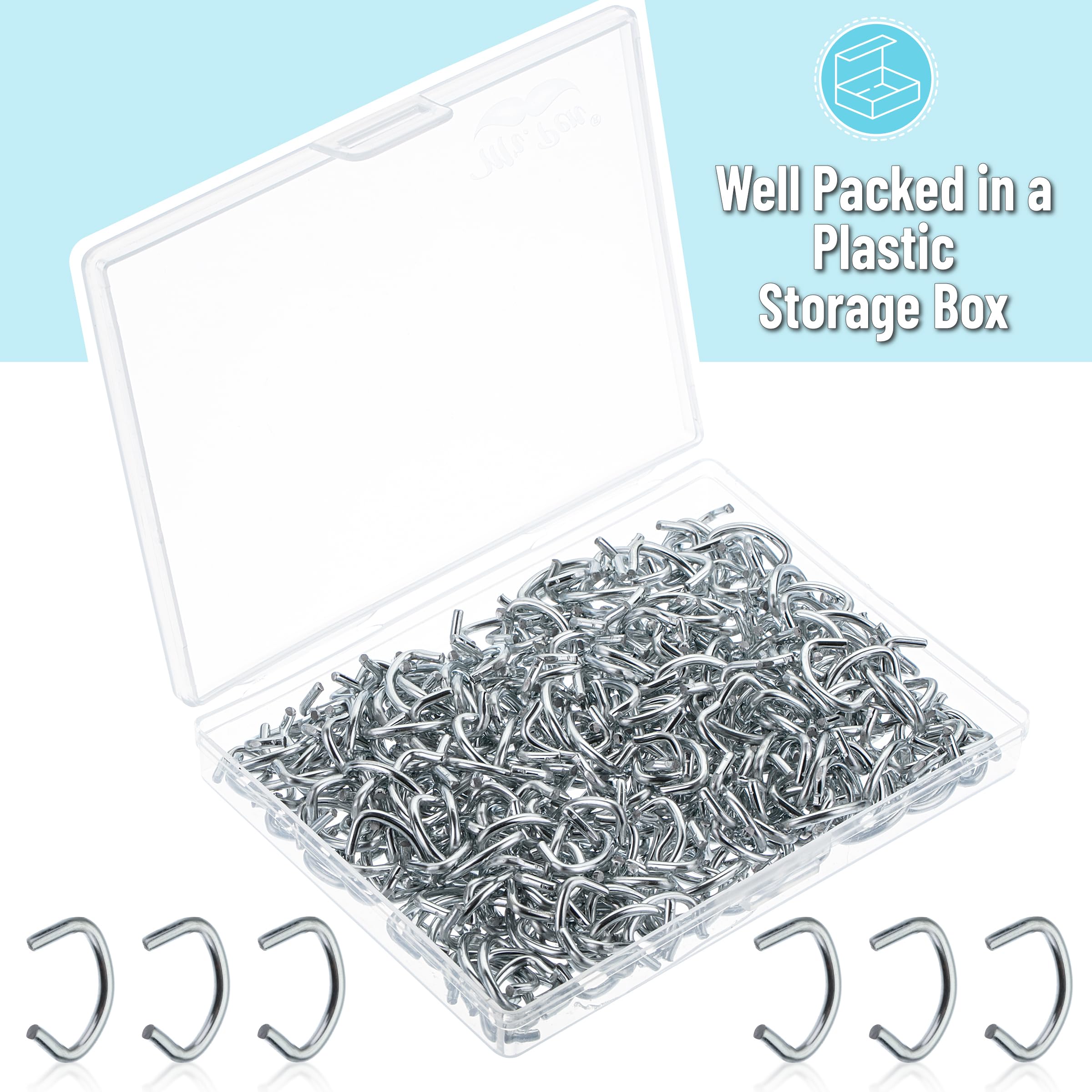 チアホーン　金属製 Mr. Pen- Galvanized Hog Rings, 1/2