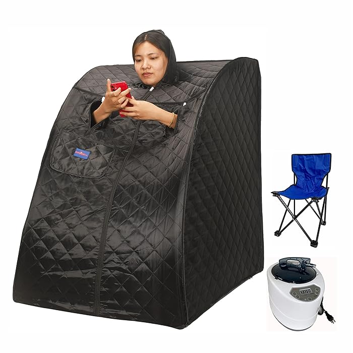 Buy BIRDBELL Saunas, Portable Steam Sauna Spa, 2L Personal Therapeutic Sauna with Remote Control