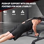 SogesPower Power Tower Pull Up Bar Station Multi-Function Adjustable Height Workout Dip Station Strength Training Equipment for Home Gym Fitness Equipment with Folding Multi-purpose Dumbbell Bench 330LBS