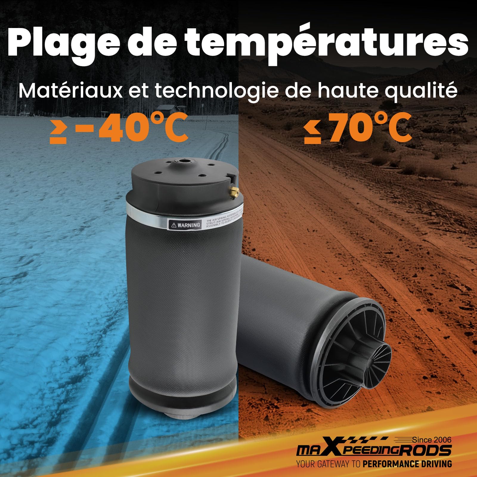 maXpeedingrods 2x Suspension Pneumatique pour Mercedes W164 X164 | OE 1643200725, 1643200325, 4matic ArrièRe Gauche Et Droit