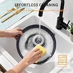 Ammeloo 21 Pcs Pots and Pans Set Non Stick, Ceramic Kitchen Cookware Set with Detachable Handle, Non Toxic Cooking Set for Kitchen, RV, Camping and Fridge, Induction Ready, Dishwasher/Oven Safe, Black
