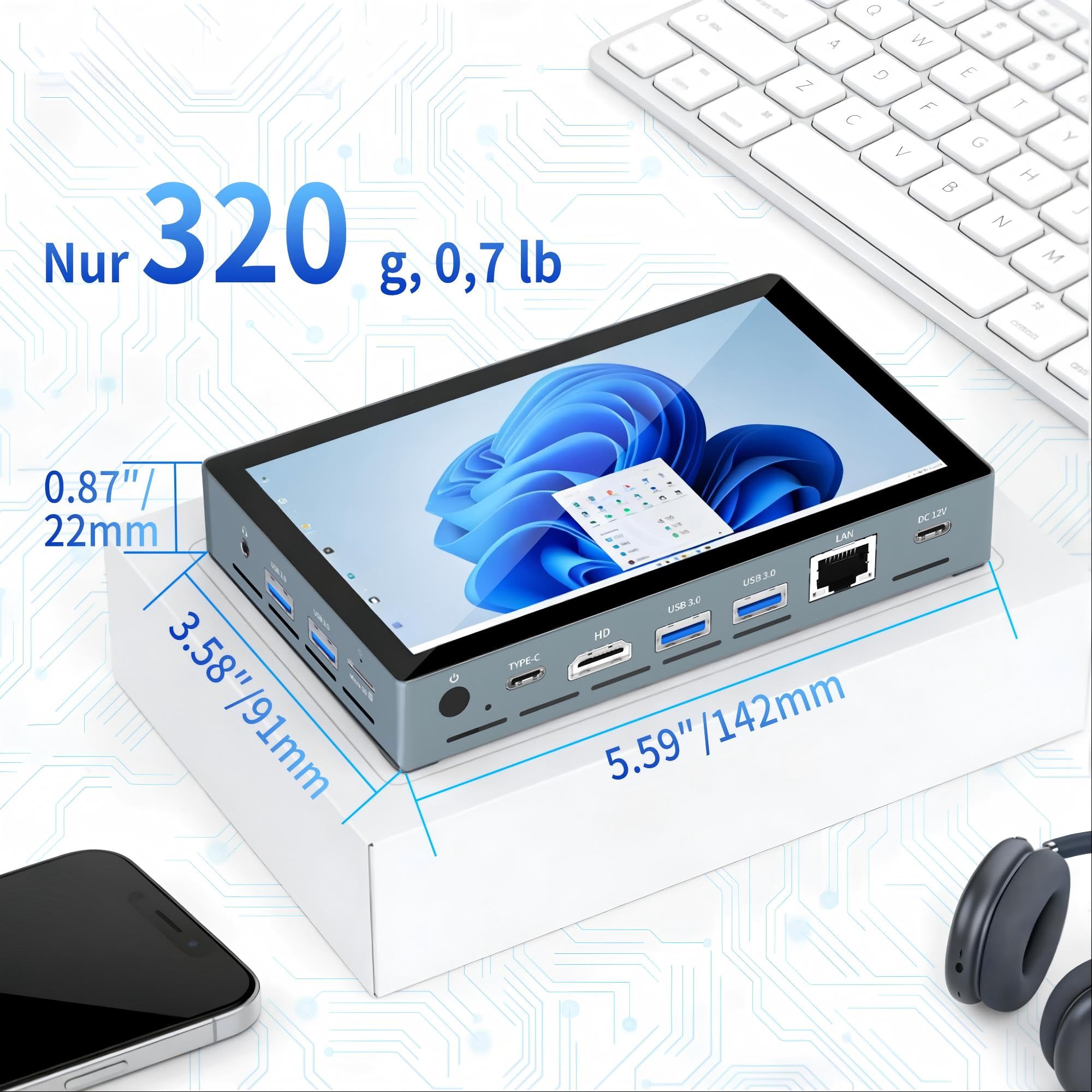 Amazon.co.jp: Mini PC Intel N5095 Mini PC with Touch Panel Mini
