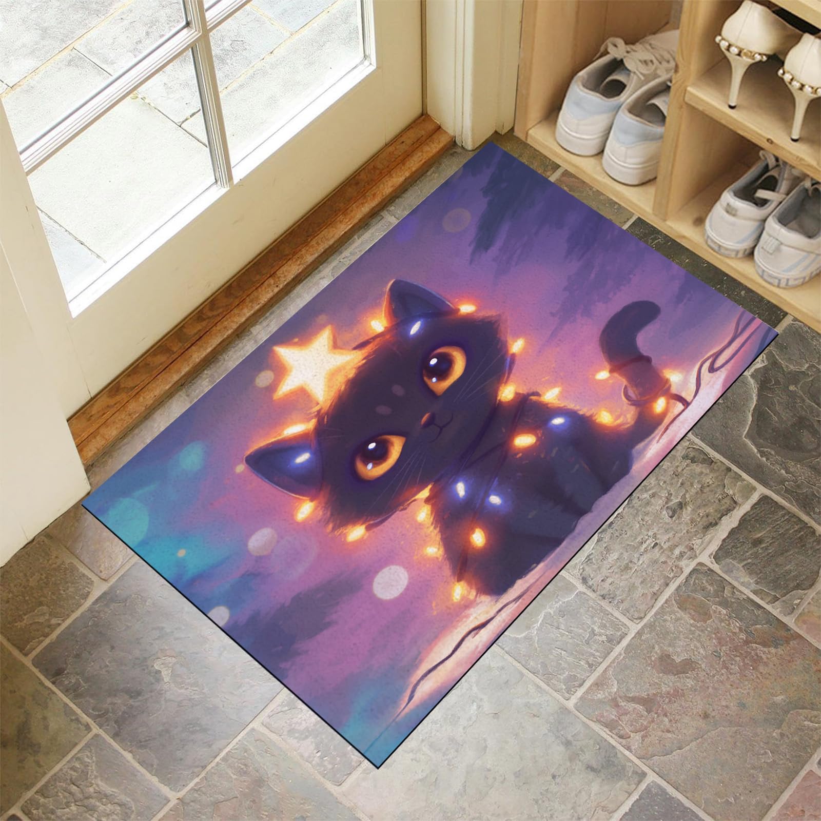 Absorbant paillasson interieur entree lavable et tapis de porte ultra resistant 50x80