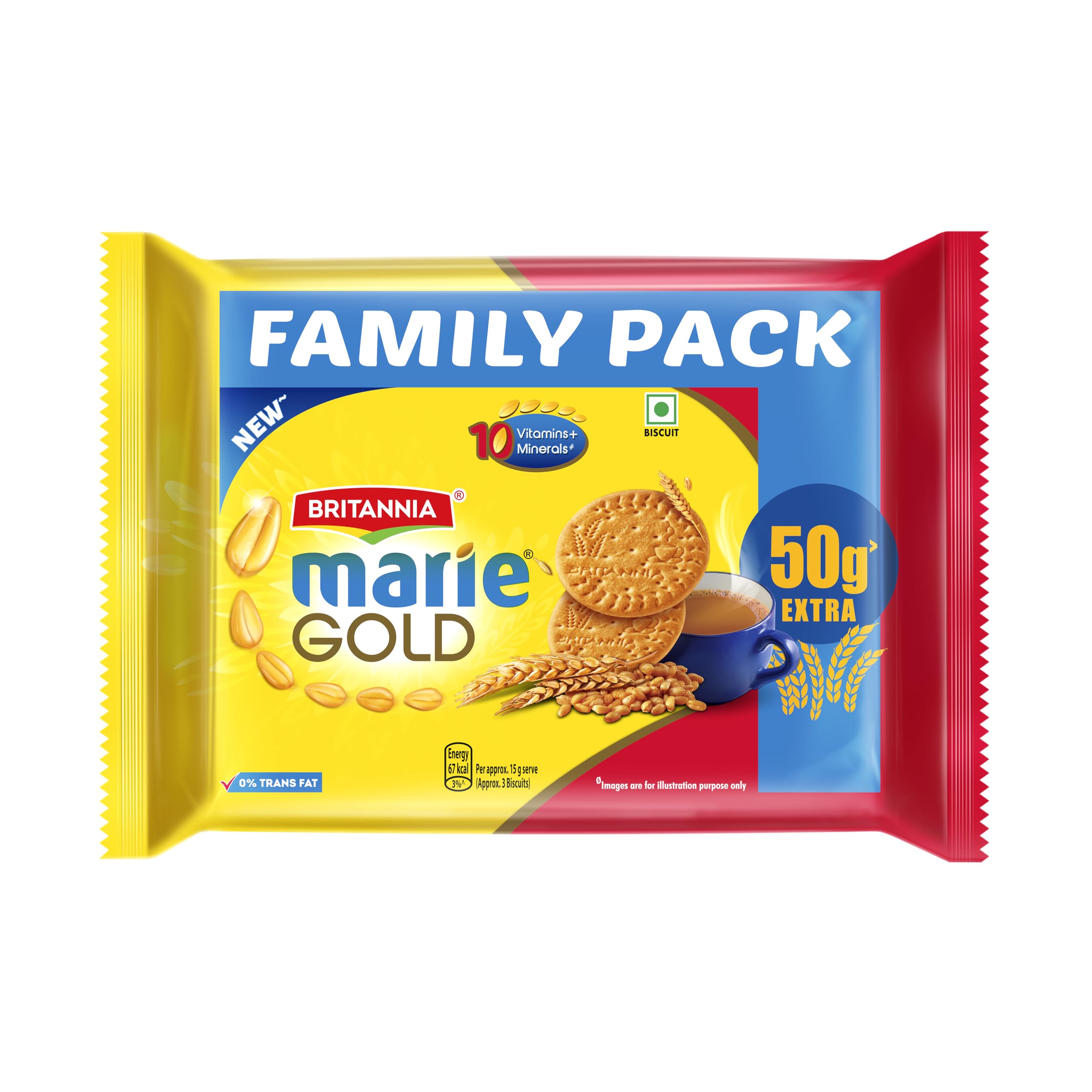 Marie Gold Biscuits, 5 N x (190g+20g EXTRA)=1.05kg