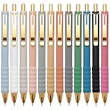 Ballpoint Pens Black Ink Ball Point Pen with Super Soft Grip Medium Point 1.0mm Office Pens (Gold 12-count)