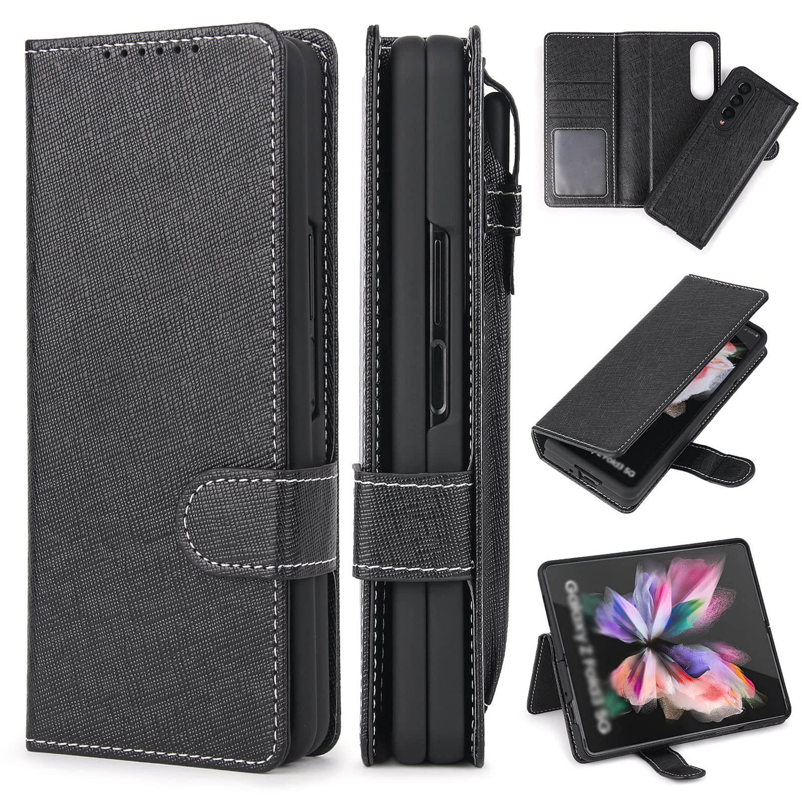 Androidケース Galaxy - Flip Cover with Pen / Galaxy Z Fold3 5G Galaxy Z Fold3 5G Flip Cover with Pen Black | Samsung KSA