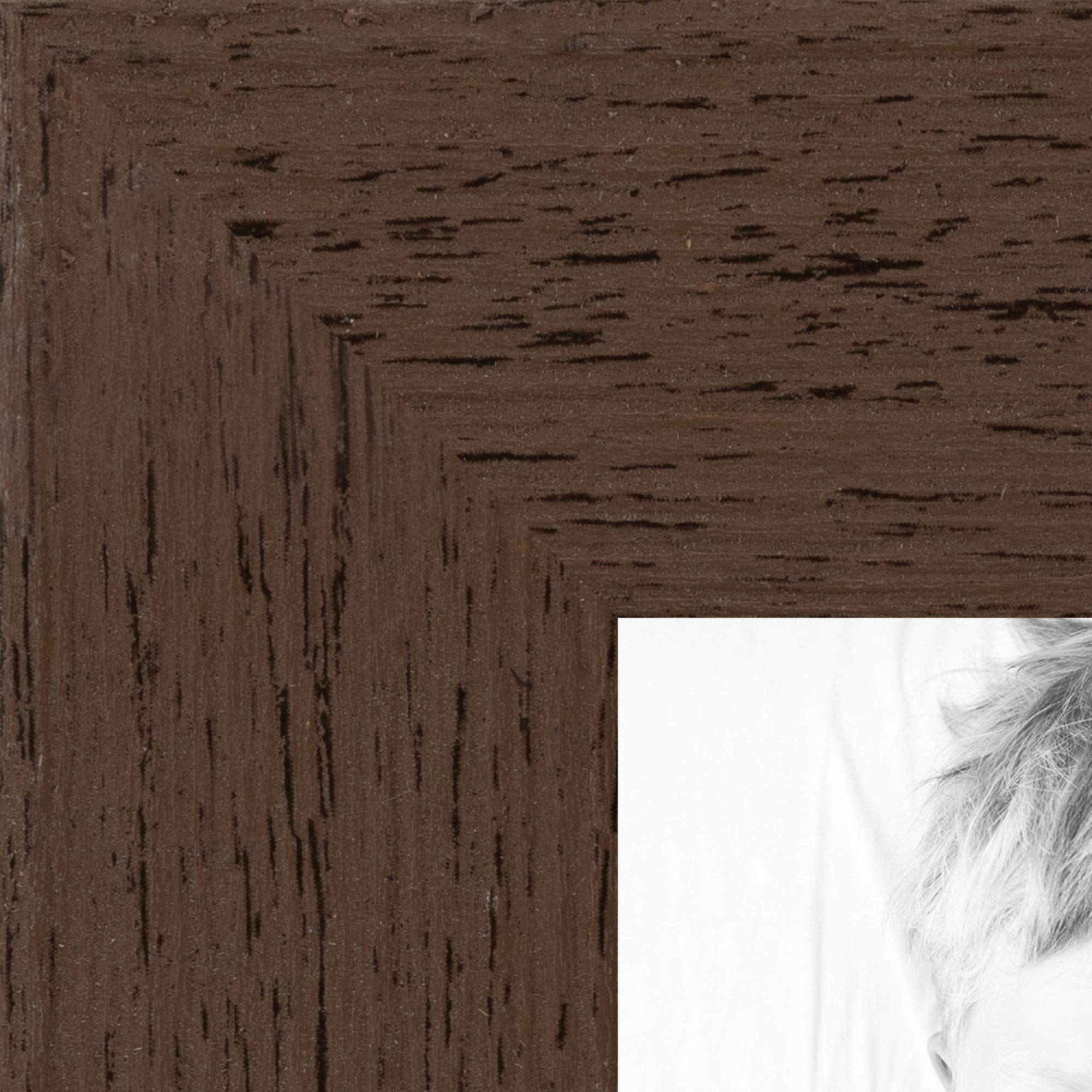 ArtToFrames 15x23 Inch Brown Picture Frame, This 1.00 Inch Custom Poster Frame is Brown Rustic - Comes with Economy Acrylic and Corrugated Backing (2WOM0066-1343-YBRN-15x23)