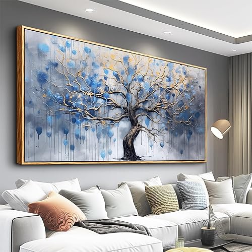 Miniatura 13 de hyidecorart Impresiones en lienzo con imágenes de olas de mar azules, arte de pared grande para sala de estar, decoración de pared para dormitorio,