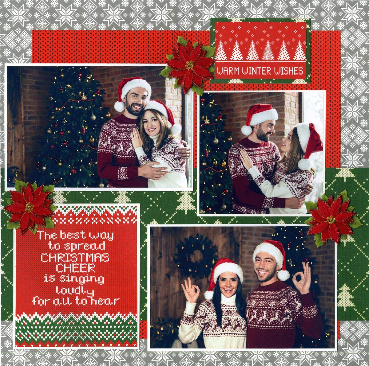 Reminisce (REMBC) Santa's Sweater Scrapbook Collection Kit, Multi Color Palette