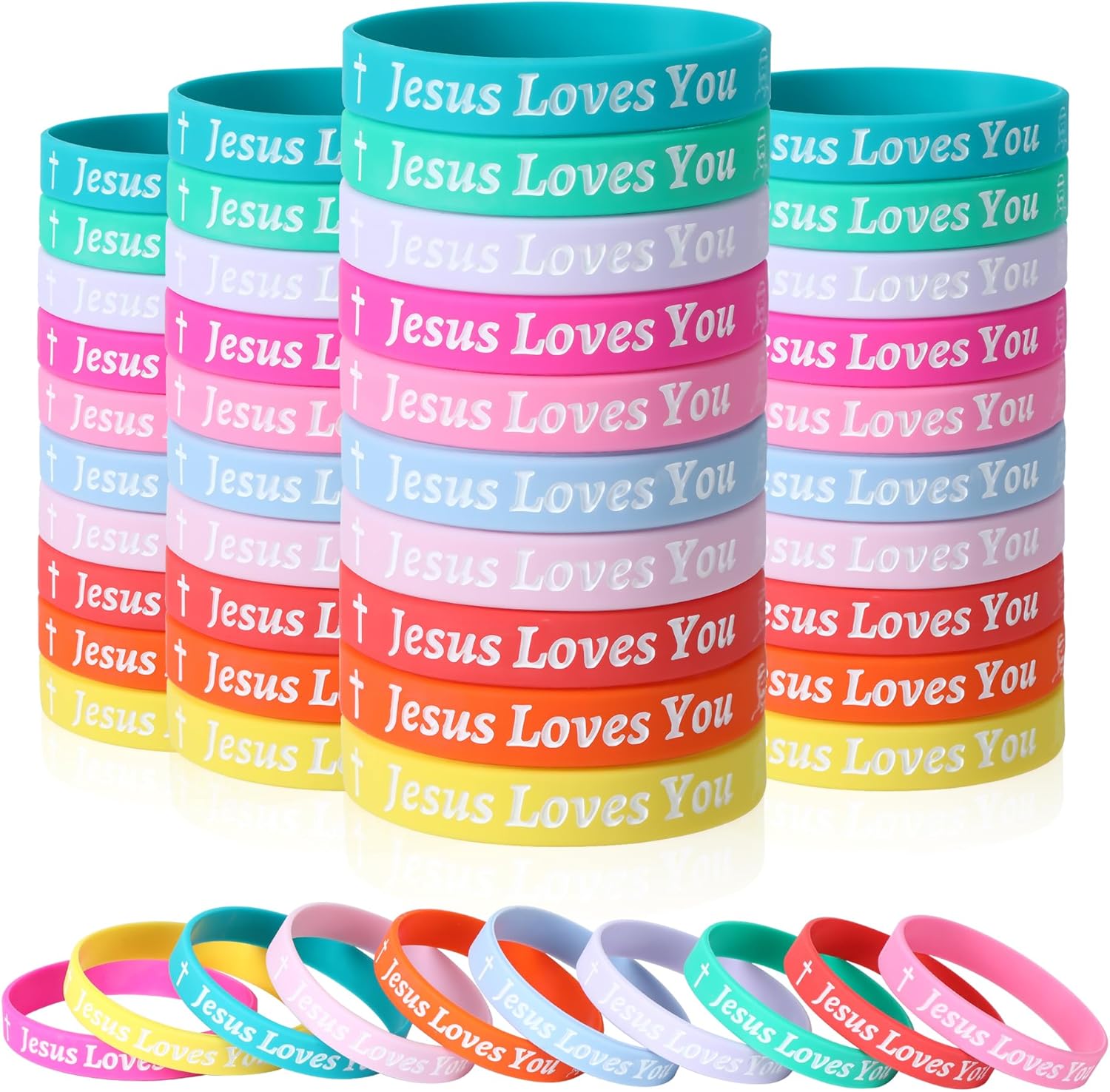 Jesus Loves You Bracelets, Silicone Bracelets Bulk