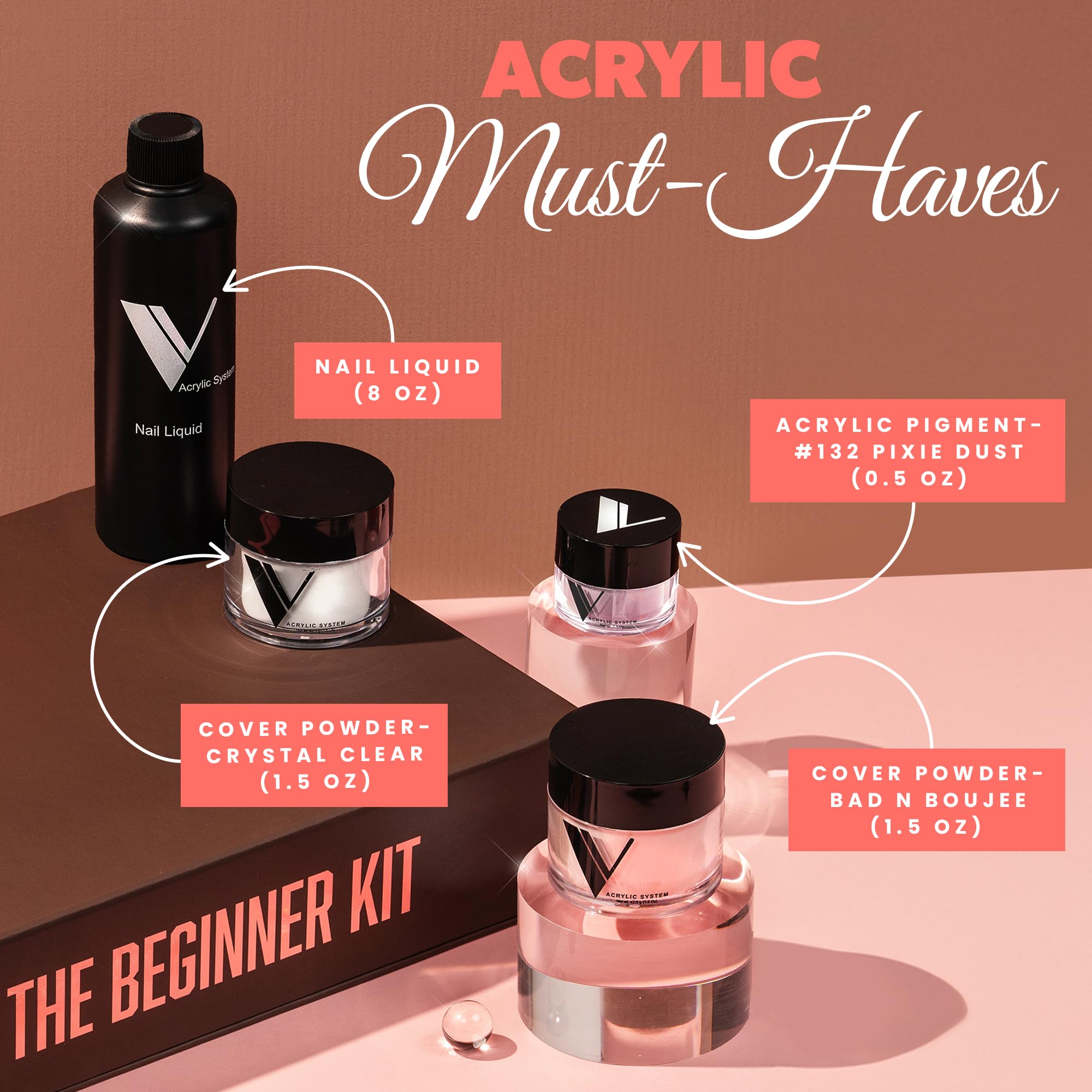 Amazon.com: V Beauty Pure Acrylic Nail Kit (The Beginner Kit