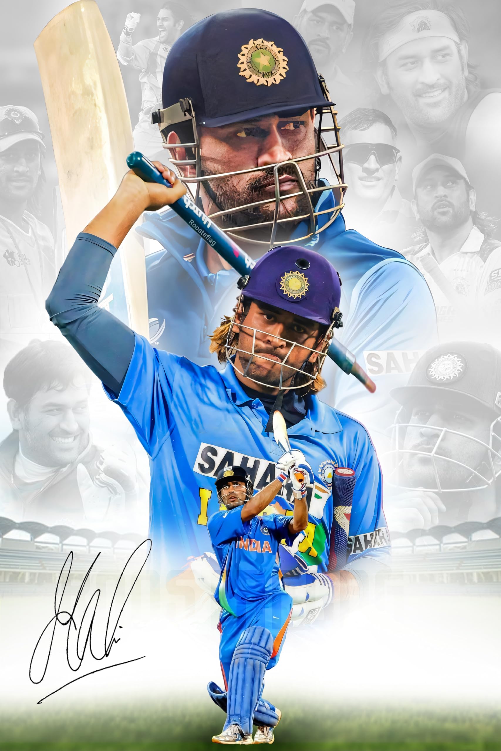 Roostaflag Dhoni Poster for Wall Decor Items | MS Dhoni Posters Room Aesthetic | Mahendra Singh Dhoni Home Decor | Thala Dhoni Indian Poster | M S Dhoni Posters for Living Room, Bedroom Decoration-image-20