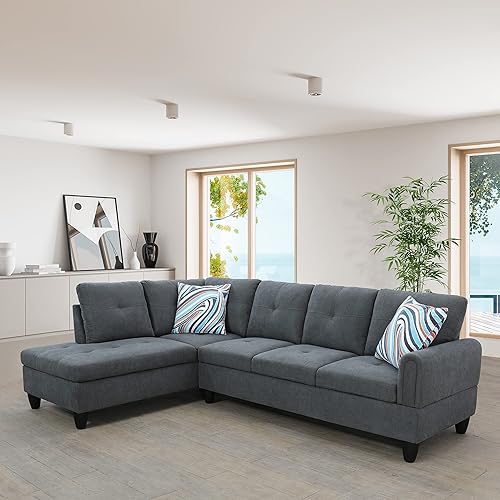 Miniatura 7 de Beverly Fine Furniture Sofá seccional de 2 piezas orientado a la izquierda y diván