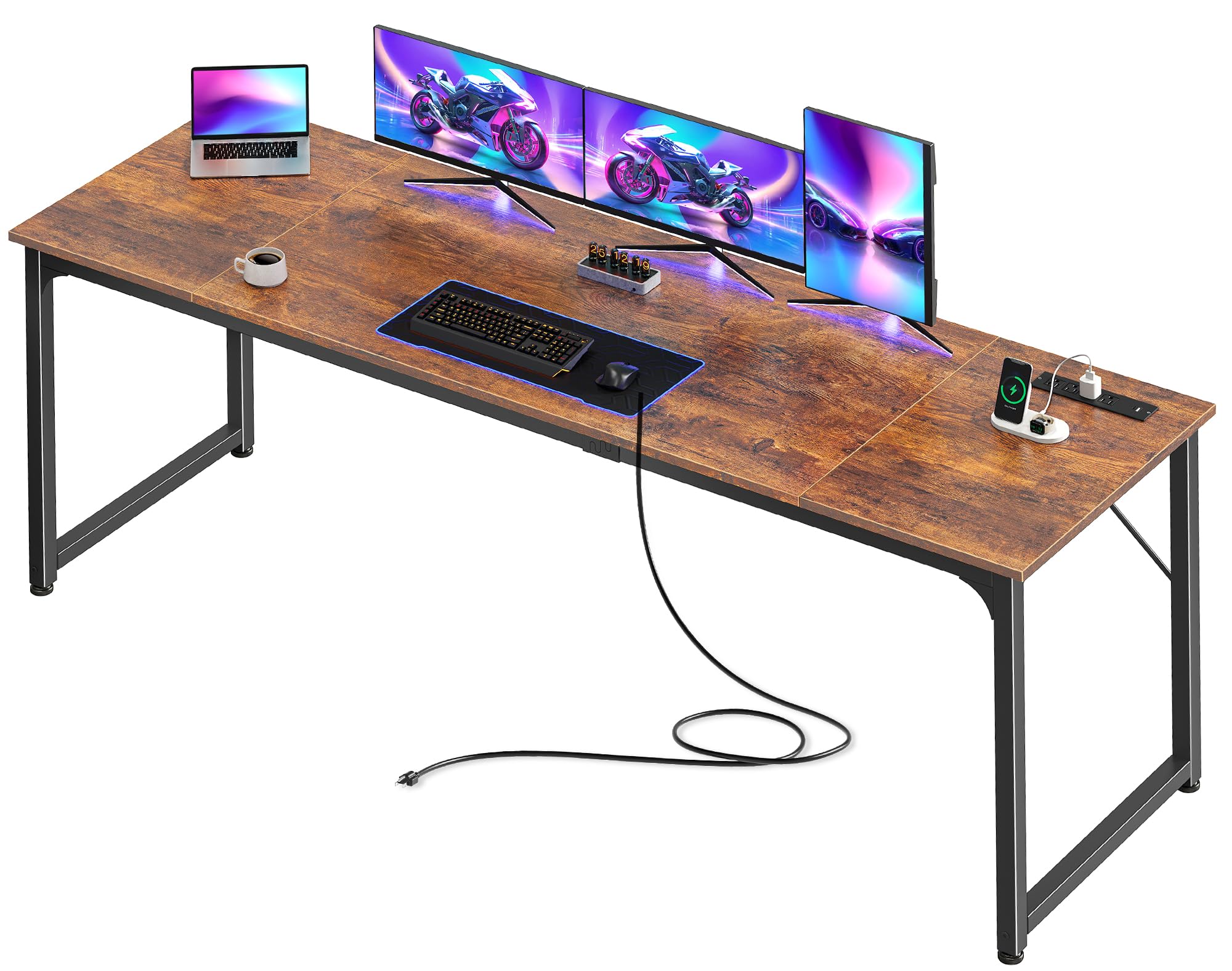 Amazon.com: PRAISUN 80 X 24 Inch Office Computer Desk with Power