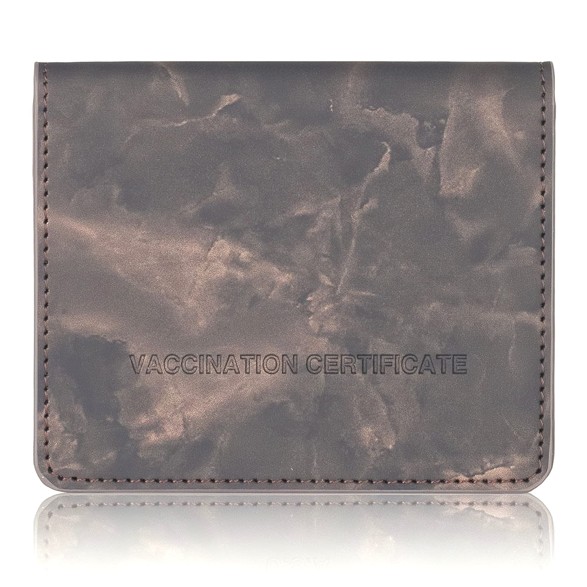 Buy PU Leather Vaccination Card Wallet Vaccine Card Protector CDC 