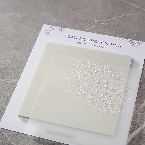 Miniatura 2 de DiverseBee - 50 hojas de notas adhesivas transparentes pastel, pestañas adhesivas transparentes de 3 x 3 pulgadas, banderas de página translúcidas