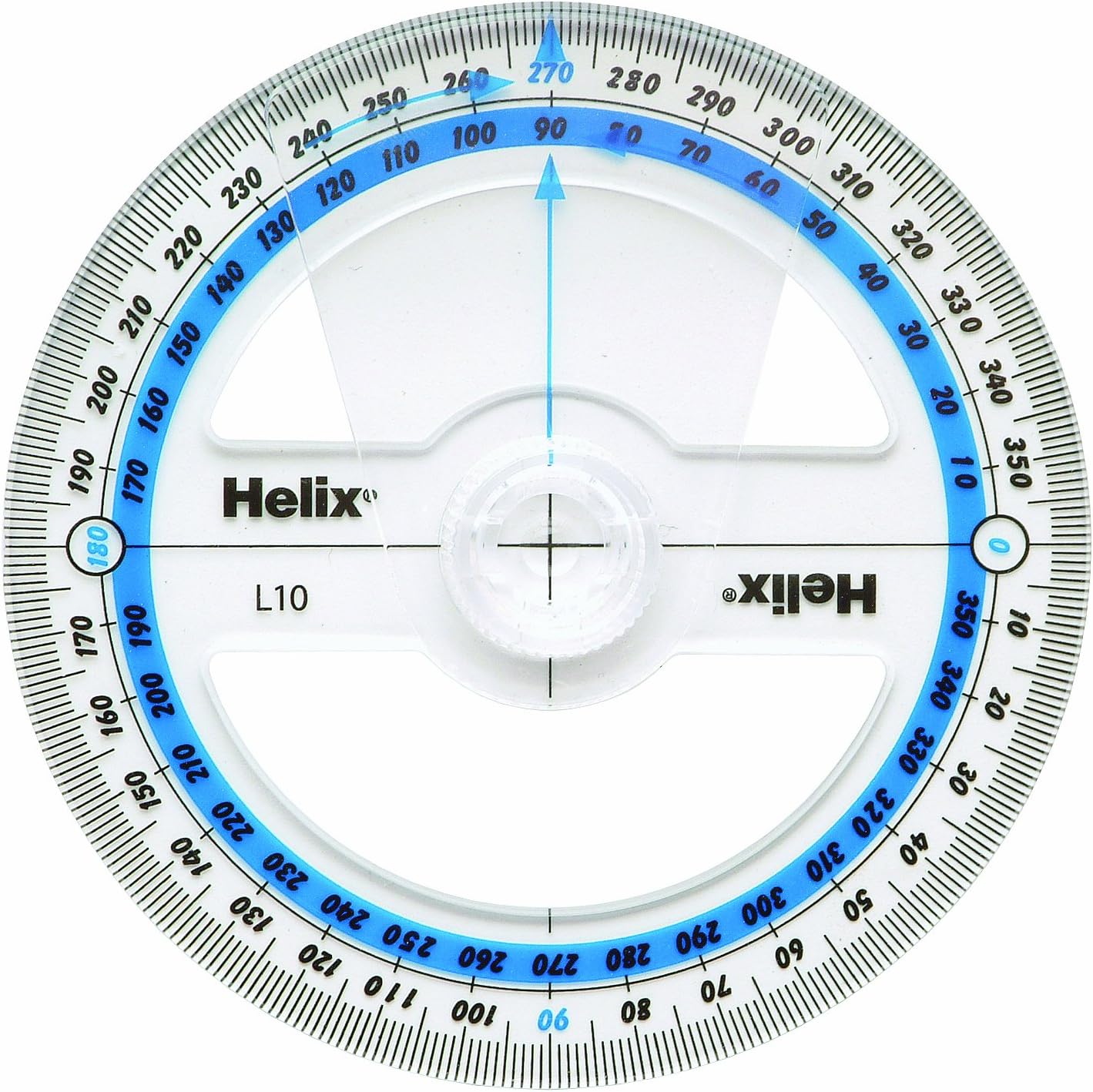 Helix 10cm 360 degree Protractor Angle Measure