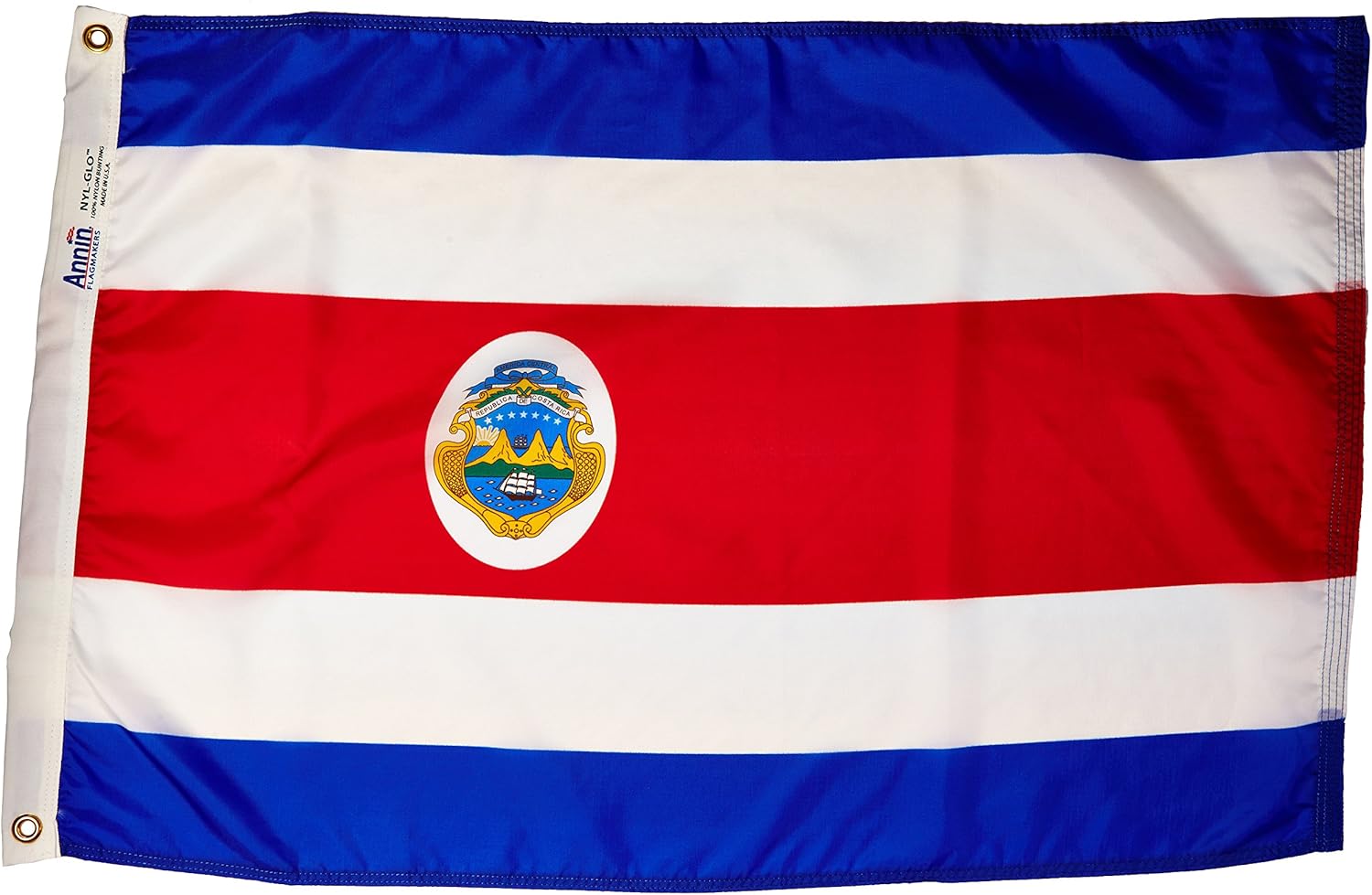 Annin Flagmakers Costa Rica Flag USA-Made to Official United Nations Design Specifications, 3 x 5 Feet (Model 191835)