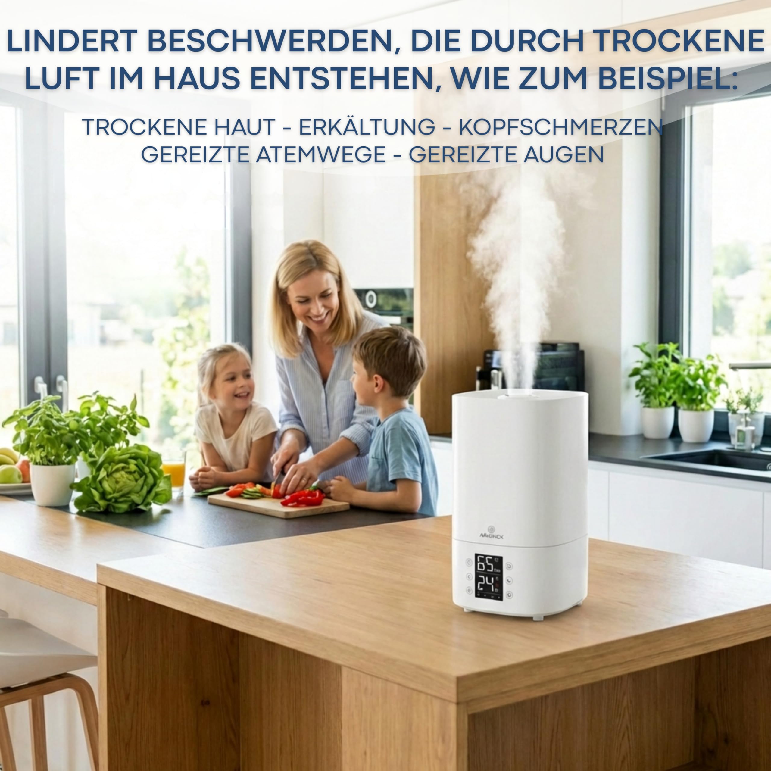 Humidificador de 3,8 litros - Topfill - Aroma - Humidifier - Adecuado para sala de estar, oficina, habitación de bebé, dormitorio