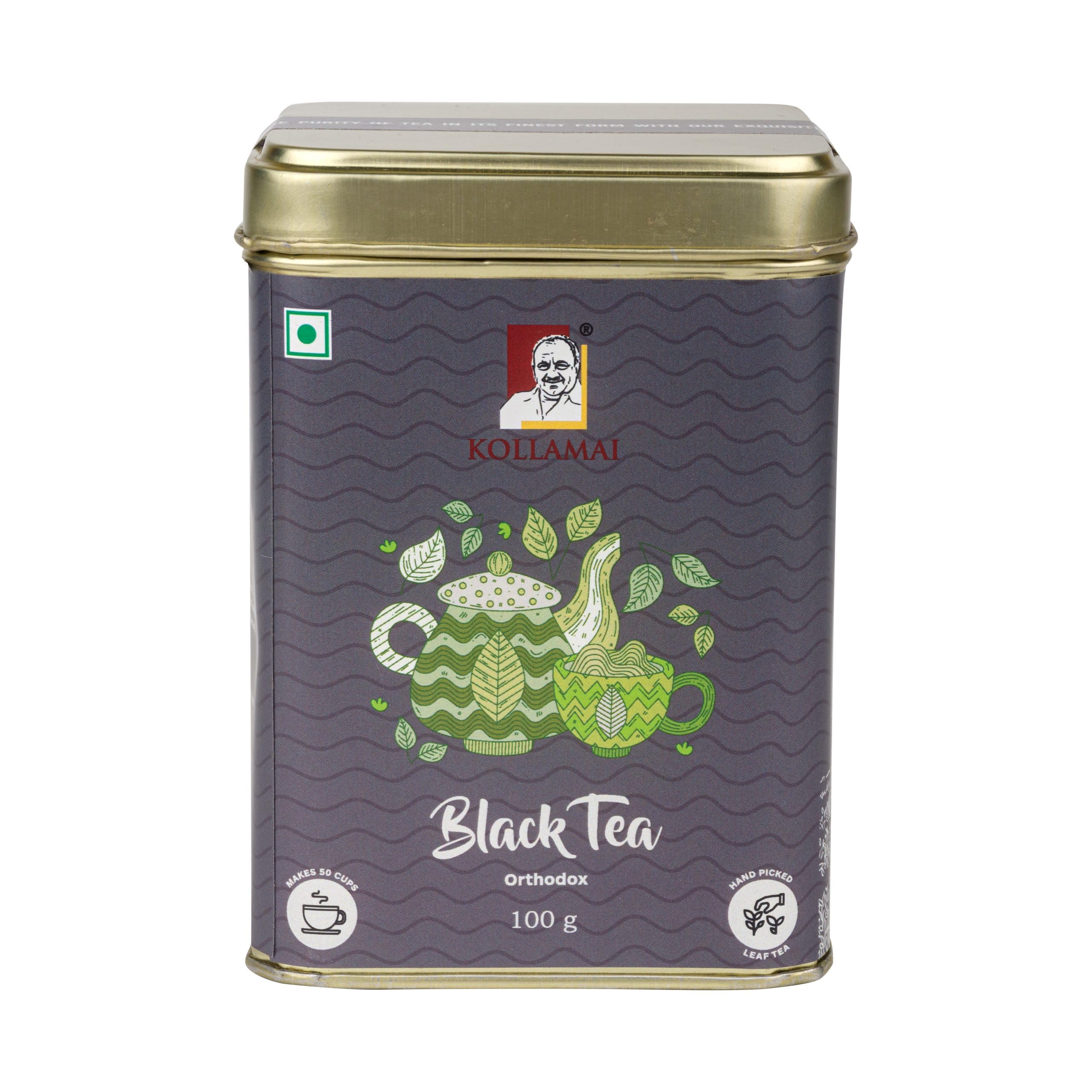 Kollamai Black Long Loose Leaf Tea Premium Darjeeling Golden Tips Orthodox Quality Pure Natural First Flush Strong Malty Rich Taste High Caffeine Black Tea leaves makes 50 cups 100g tin (Pack of 1) (B0D97LQP1B) Amazon Price History, Amazon Price Tracker