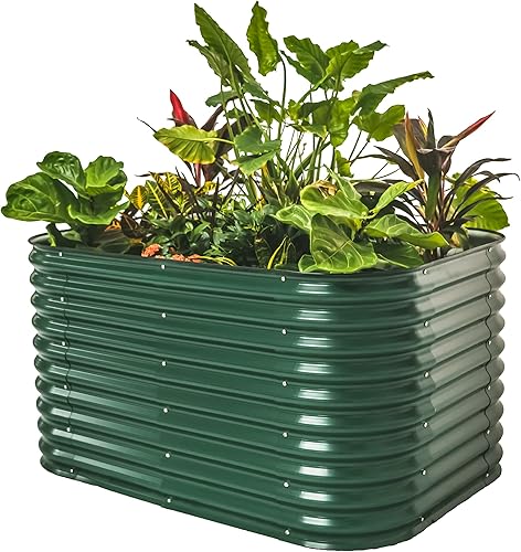 Miniatura 13 de Vego garden Kit de cama de jardín elevada extra alta de 32 pulgadas, maceta modular elevada 10 en 1 para verduras, flores, frutas, cama de jardín