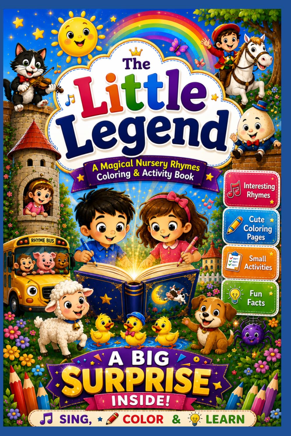 The Little Legend: A Magical Nursery Rhymes + Coloring + Activity Book