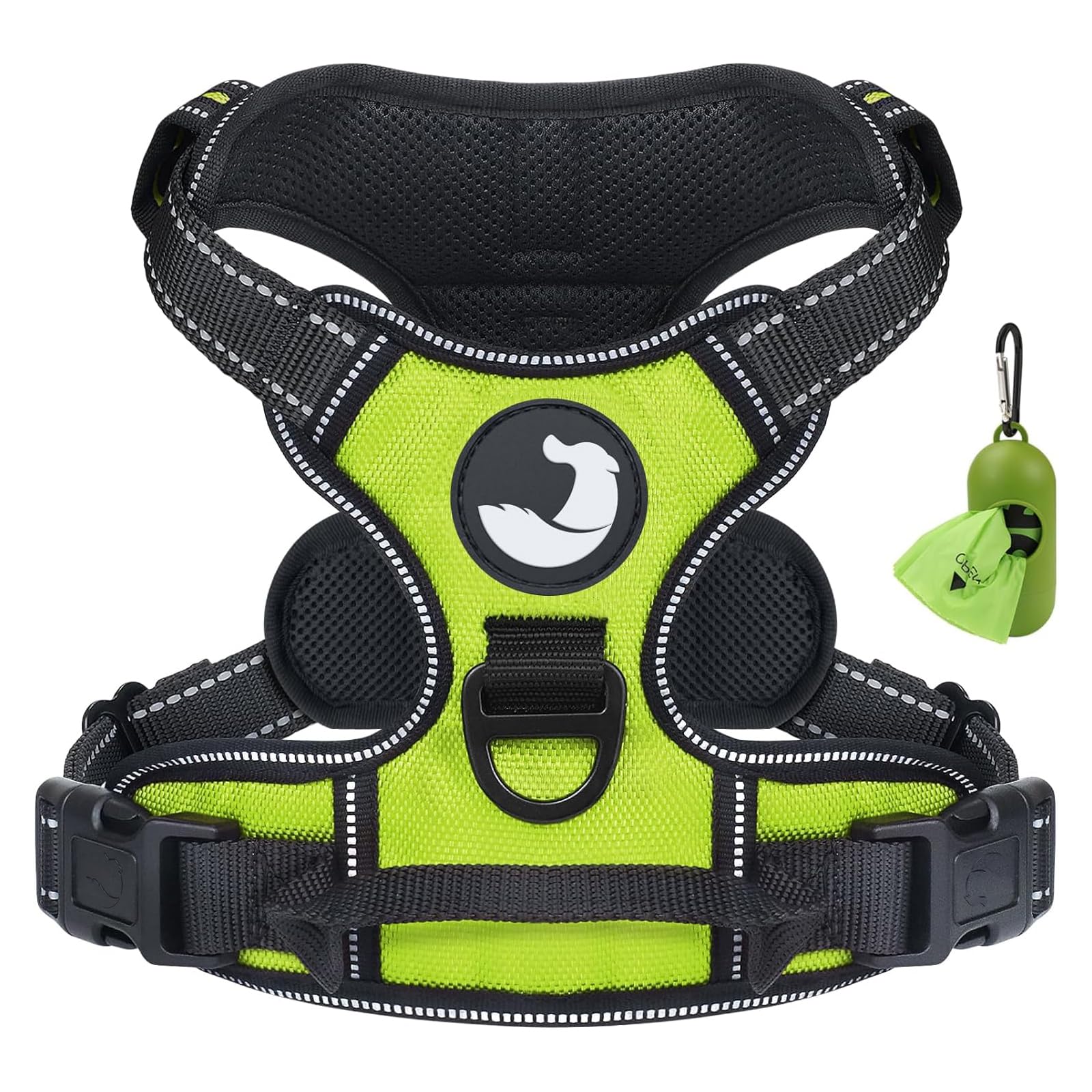 Joytale No Pull Dog Harness for Large Dogs, Reflective Pet Vest with Front Clip, Adjustable Soft Padded Harnesses with Easy Control Handle for