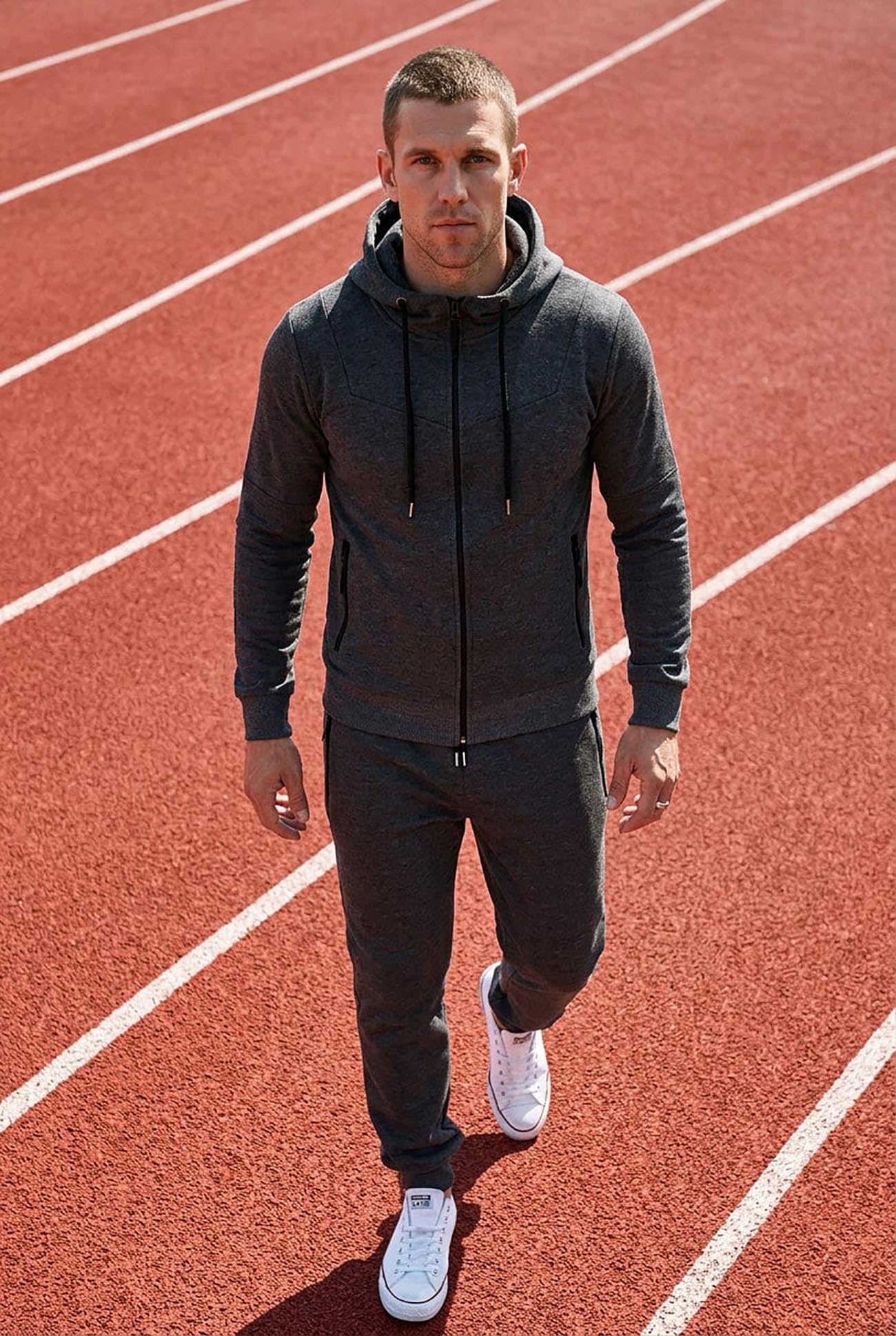 Reslad Trainingsanzug Herren Jogginganzug für Männer Sportanzug Freizeitanzug Jogginghose + Zip Sweatshirt Oberteil RS-5063