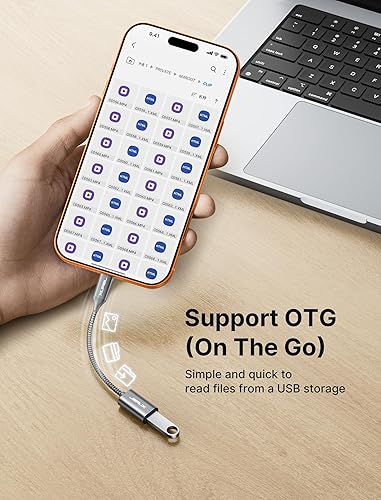 Miniatura 5 de JSAUX Adaptador USB C a USB 3.0 2 unidades, USB C macho a USB hembra OTG adaptador compatible con MacBook ProAir, iPhone 17 Pro MaxiPhone Air16e1615