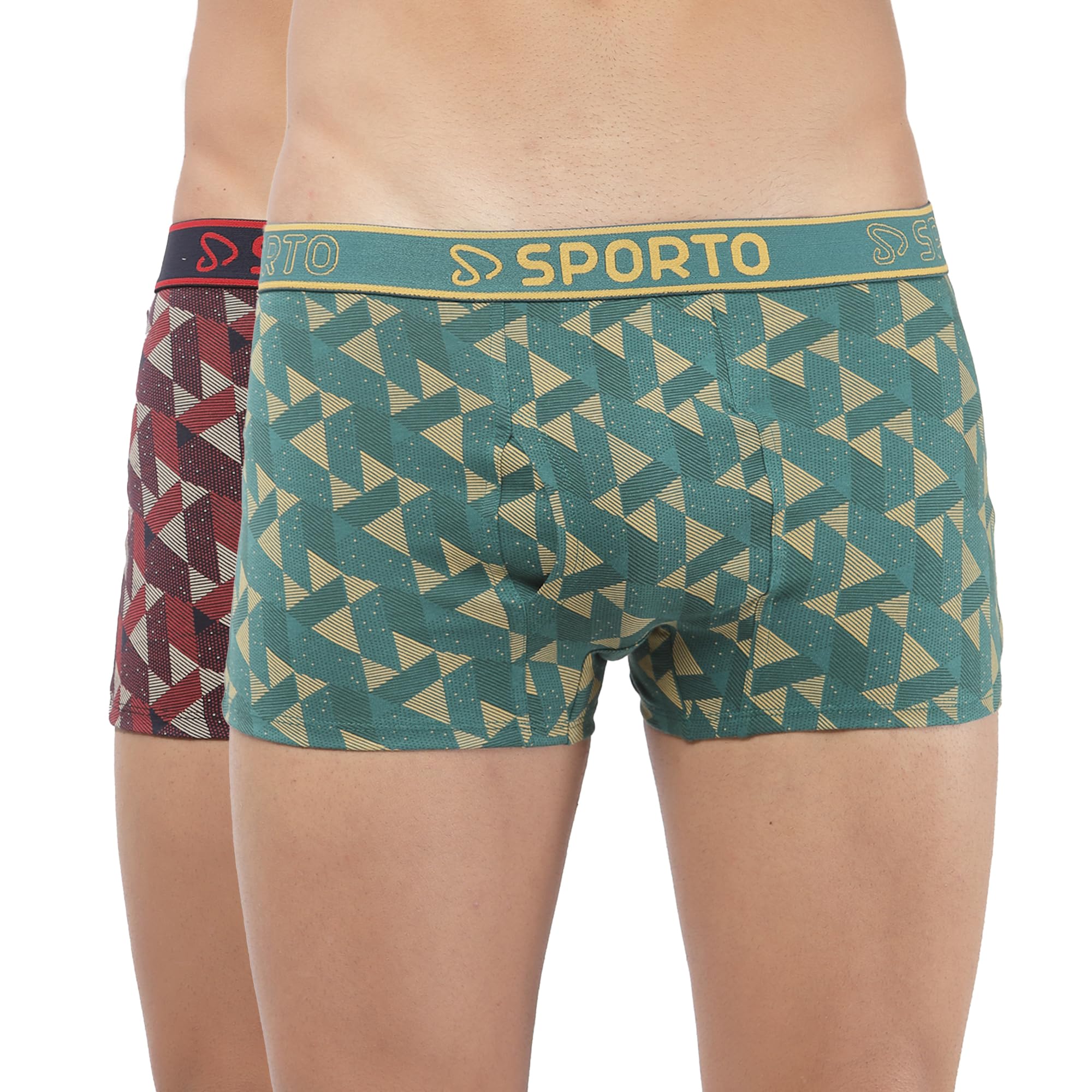 Cotton Printed Trunks for Men's Combo Pack of 2 (Colour and Print May Vary)-image-0