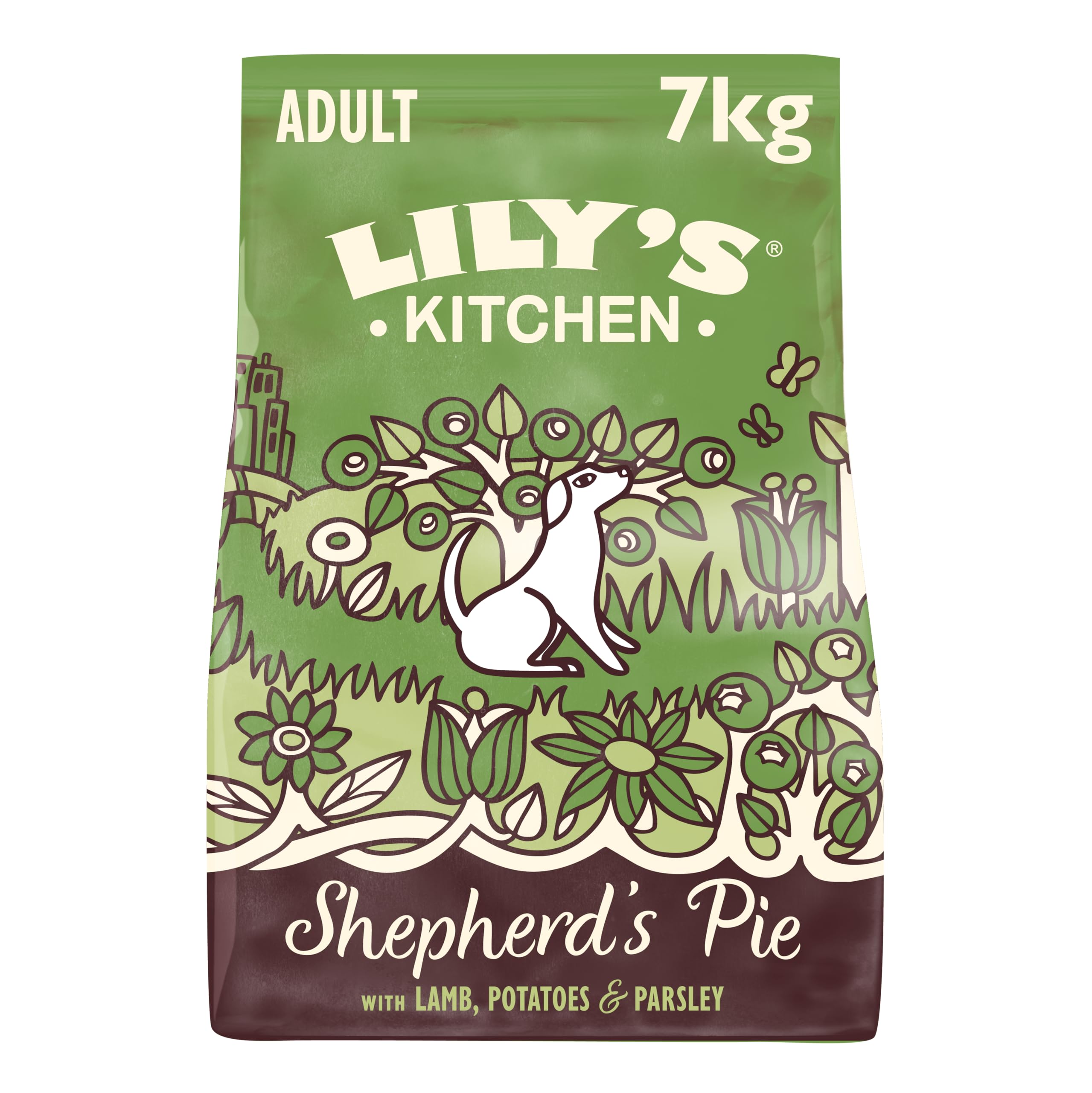 Lily's Kitchen Alimento seco completo para perros adultos - Sin Cereales Natural - Con Cordero (Bolsa de 1 kg)