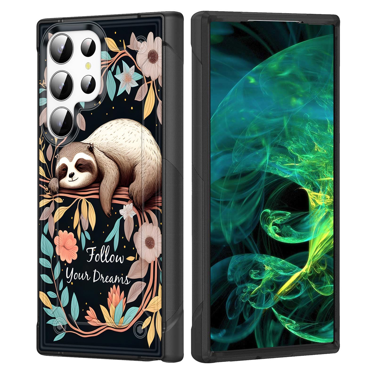 wiaekosef for Galaxy S24 Ultra Case,Heavy Duty Dual Layer Hard PC & Soft Silicone Rugged Bumper Shockproof Protective Case for Samsung Galaxy S24