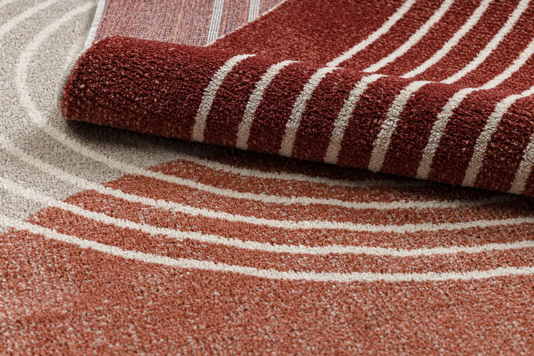 rugsx Tapis Fusion 0810 Crème Terracotta Salon Chambre 140x190 cm