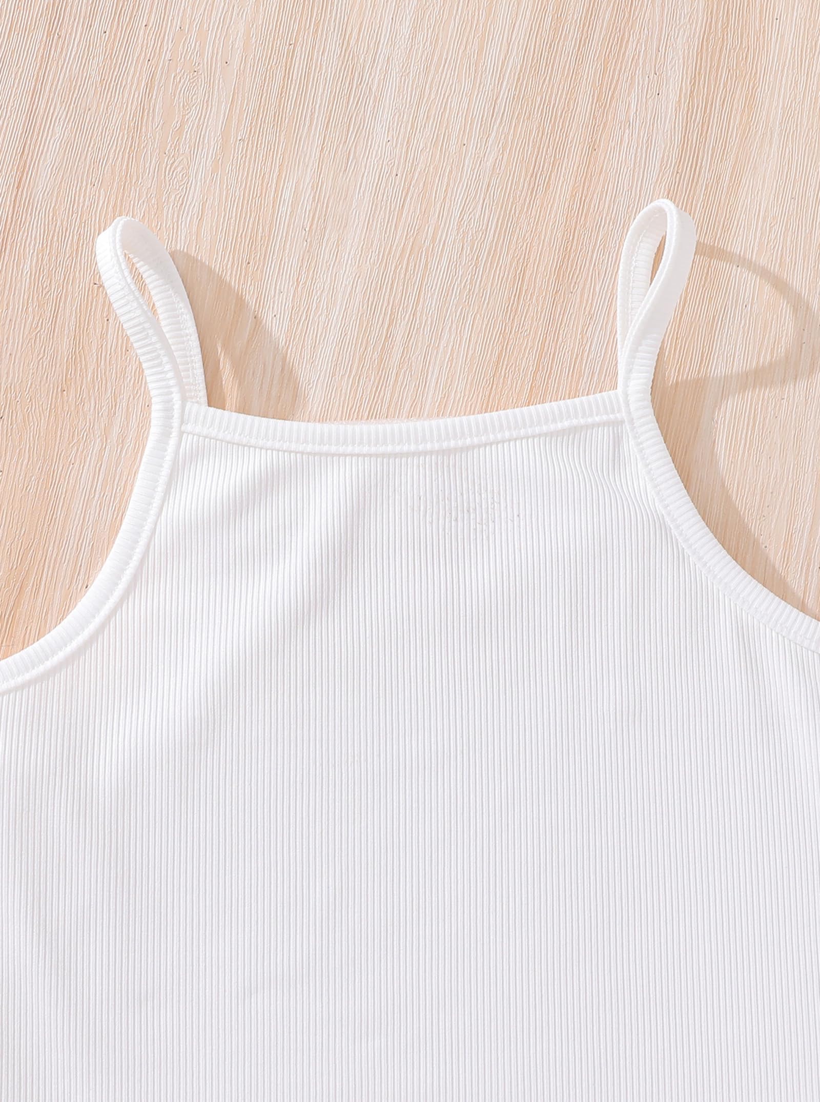 Hilinker Langärmeliges 3-teiliges Outfit für Mädchen, bauchfreies T-Shirt und Cami-Top mit Hose