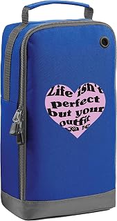 Flox Creative Blue Sports Shoe Bag Life isn't Perfect But Your Outfit Can Be T-Shirt Horizontal Print