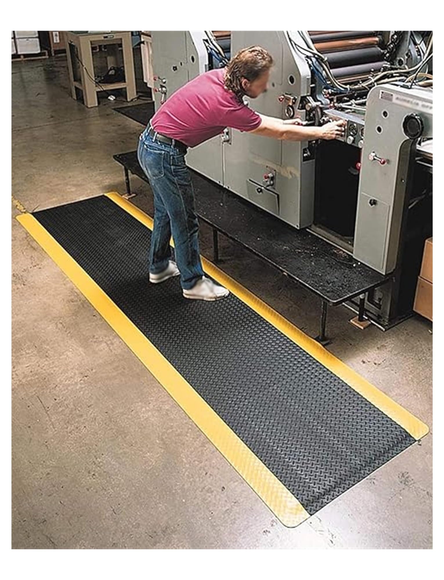 CAFIEDR Anti Fatigue Standing Mat,Workplace Safety Comfort Flooring,Work Mats For Standing Standing Support For Leg* Back Pain.Black-60x120cm/24x47in