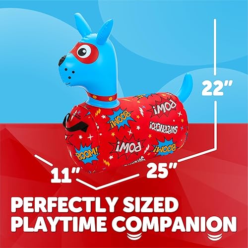 Miniatura 6 de WADDLE Hip Hopper - Perro inflable de salto, gorila de animales, a partir de 2 años, soporta hasta 85 libras