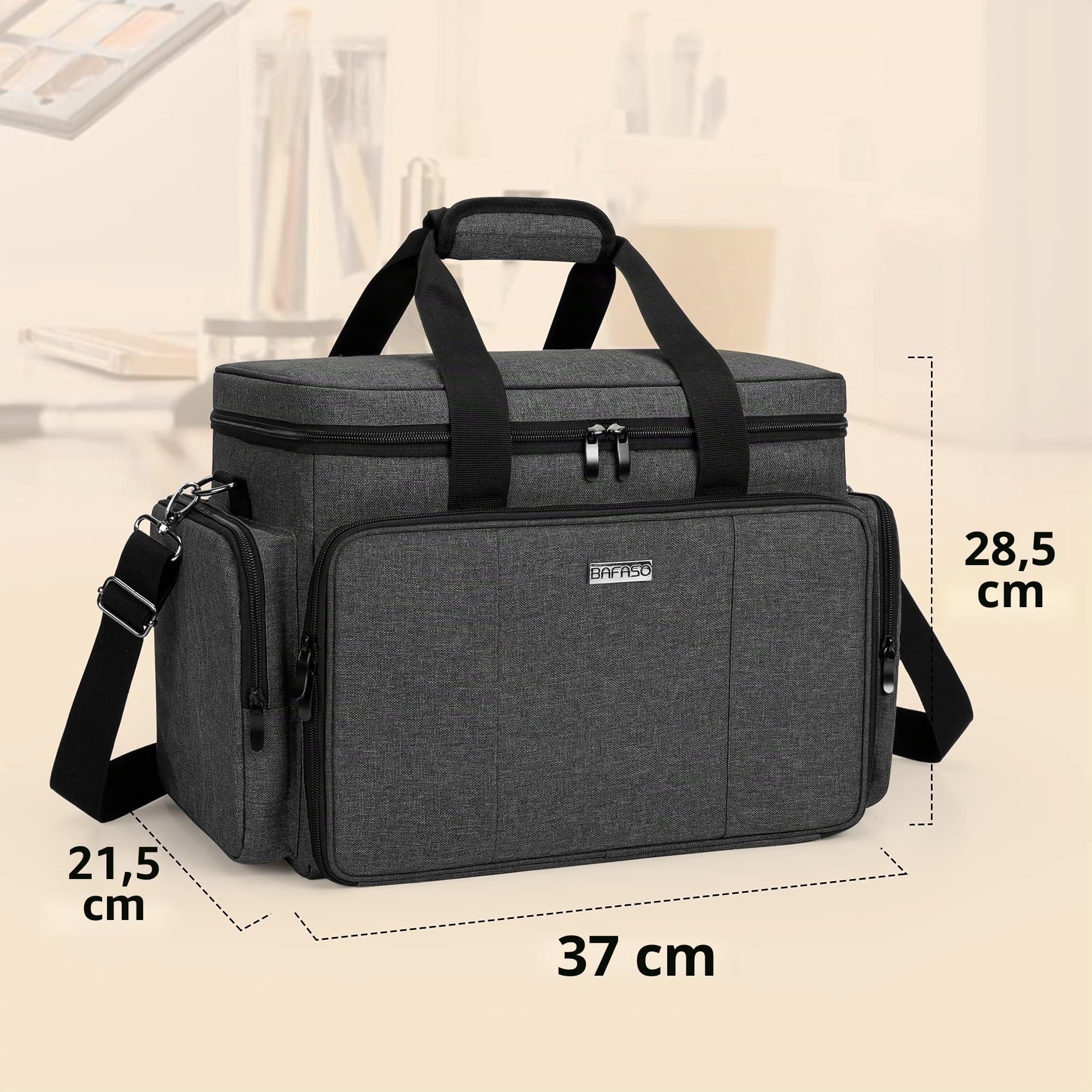 BAFASO Grande Trousse de Maquillage, Sac à Cosmétiques avec Amovibles, Noir | Sac de Rangement Maquillage, Séparateurs Amovibles
