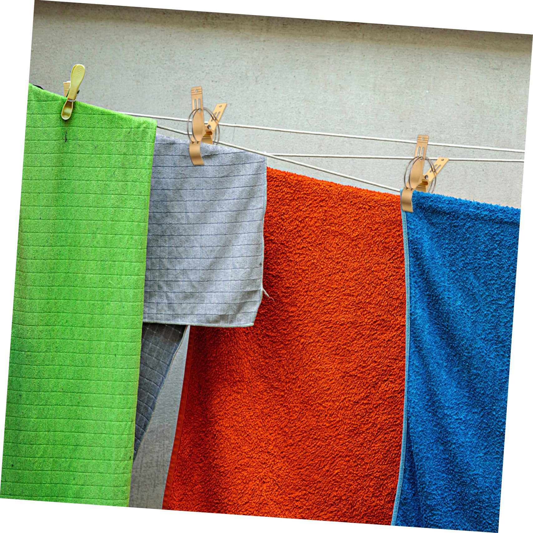 Pinzas Ropa a Prueba de Viento 9piezas Aleación de Aluminio | Resistentes al Viento, para Toallas de Playa y Sujeción Segura, Uso en Viaje E Interior Color Aleatorio