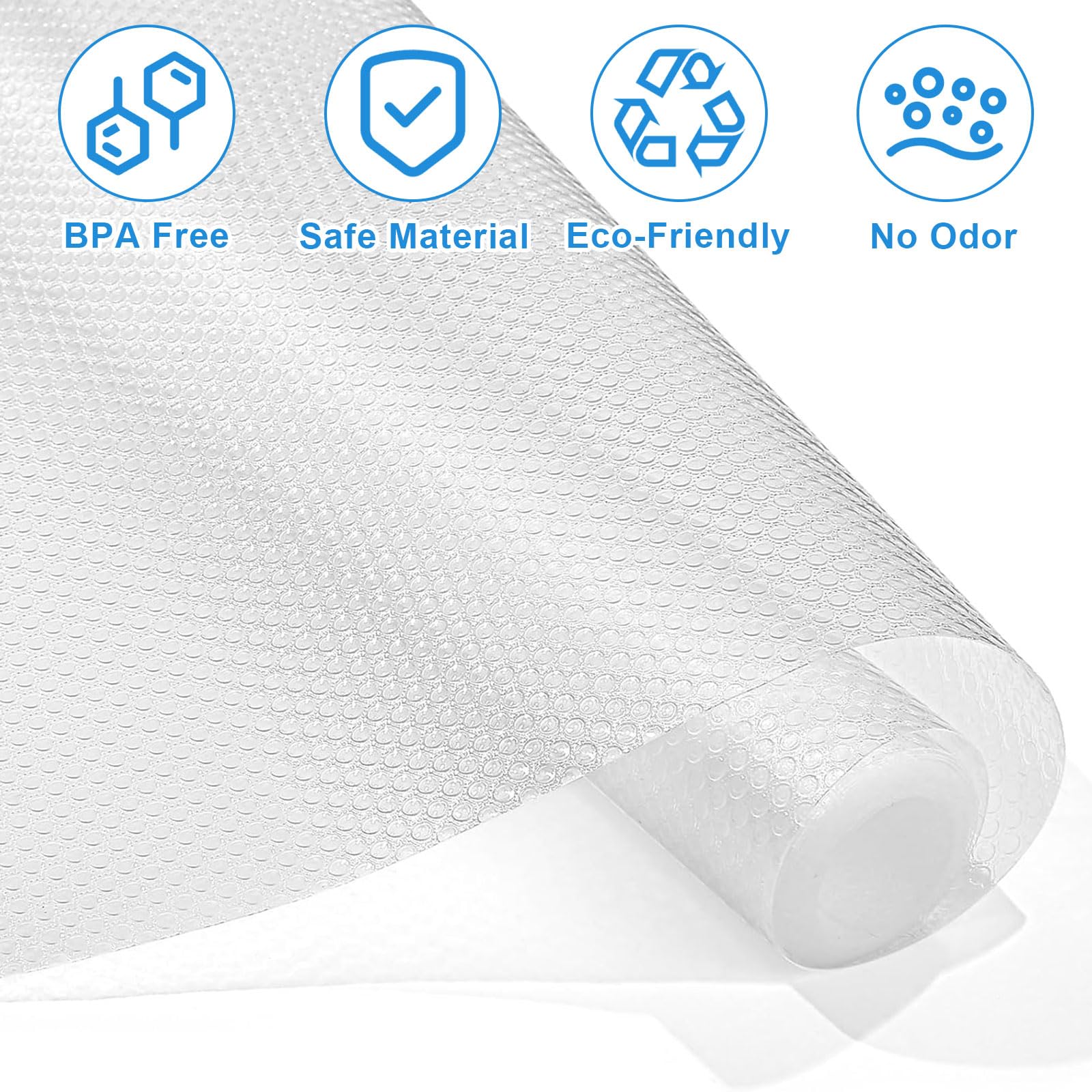 Schubladenmatte 50cm x 500cm EVA-Material Wasserdichtem Antirutschmatte Schubladenmatte Küchenschrankmatte Nicht Klebende für Schubladen Regale Schrank Kühlschrank