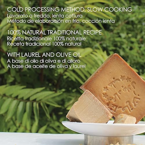 Miniatura 3 de LYNPHA VITALE Jabón Alepo con Aceite de Oliva y 16% de Aceite de Laurel  Receta Original  Jabón Hecho a Mano y Ecológico  Producto Natural Adecuado