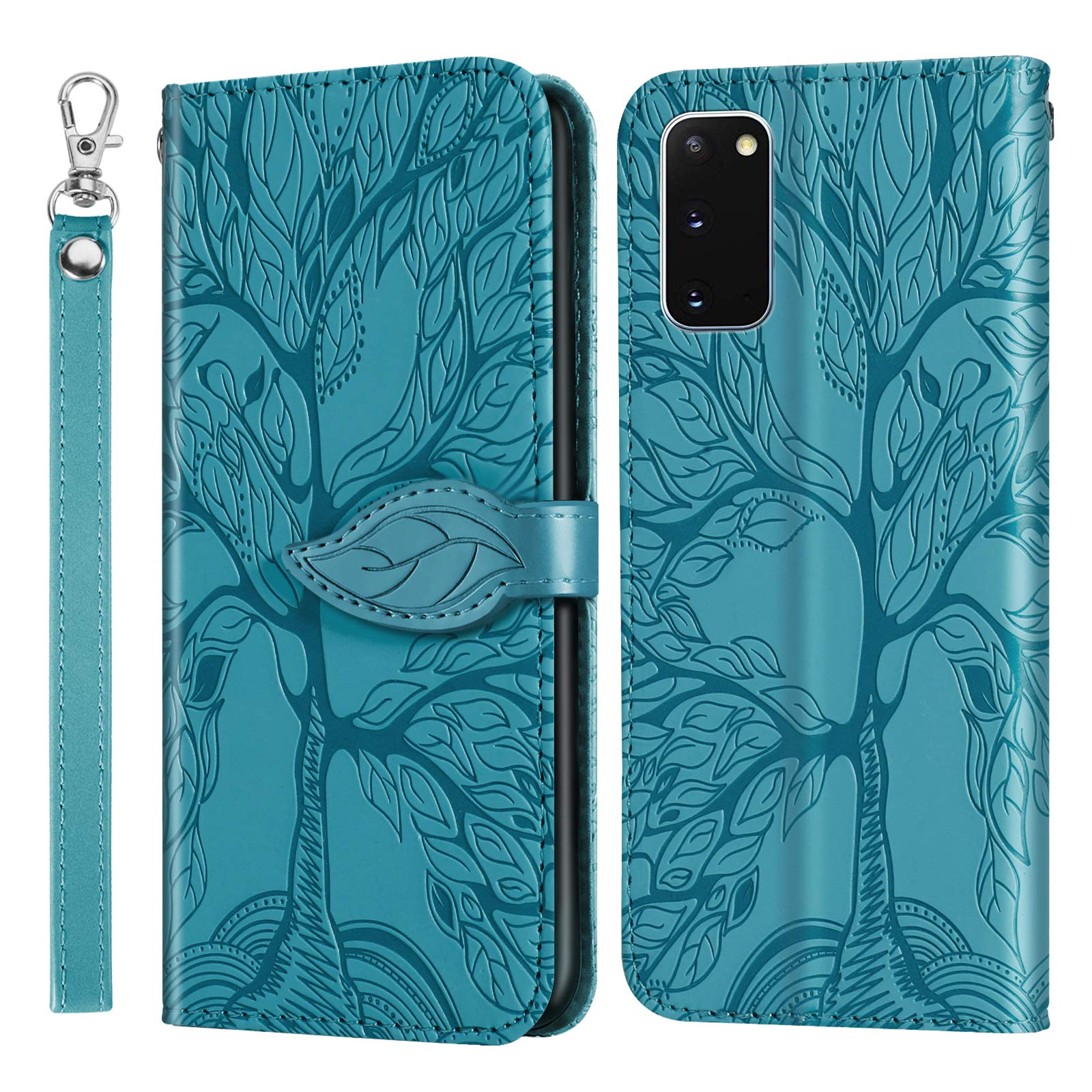 Photo 1 of Linbol Wallet Flip Case for Samsung Galaxy S20 - Turquoise