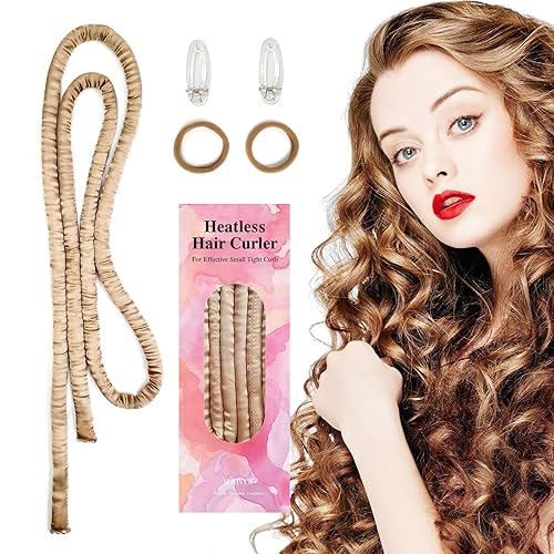 Diadema pequeña con varilla rizadora sin calor, para cabello largo y corto, sin calor, para cabello largo y corto, diadema de rizos sin calor