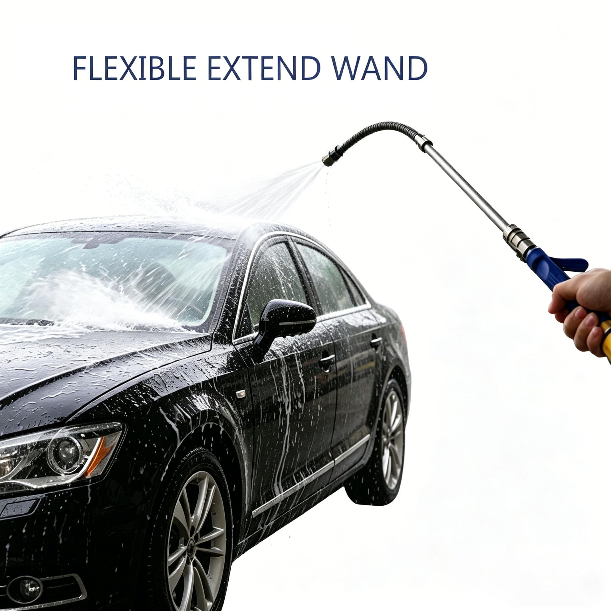 Jethose Pressure Washer, High Pressure Washer Wand for Garden Hose with 2 Spray Nozzles and Quick Connectors, Multipurpose Cleaning Tool for Home, Car, Patio and Garden (Blue) — view 4