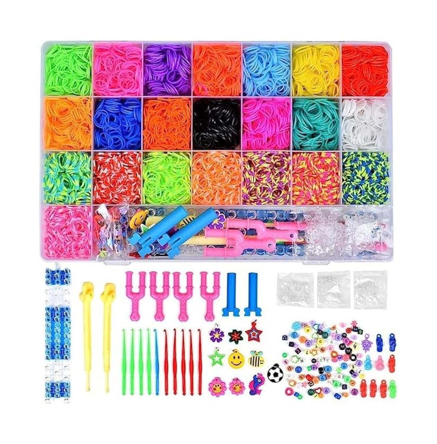 LIMOSLoom Bands Kit with Board and Bracelet Making 6800-Piece Set